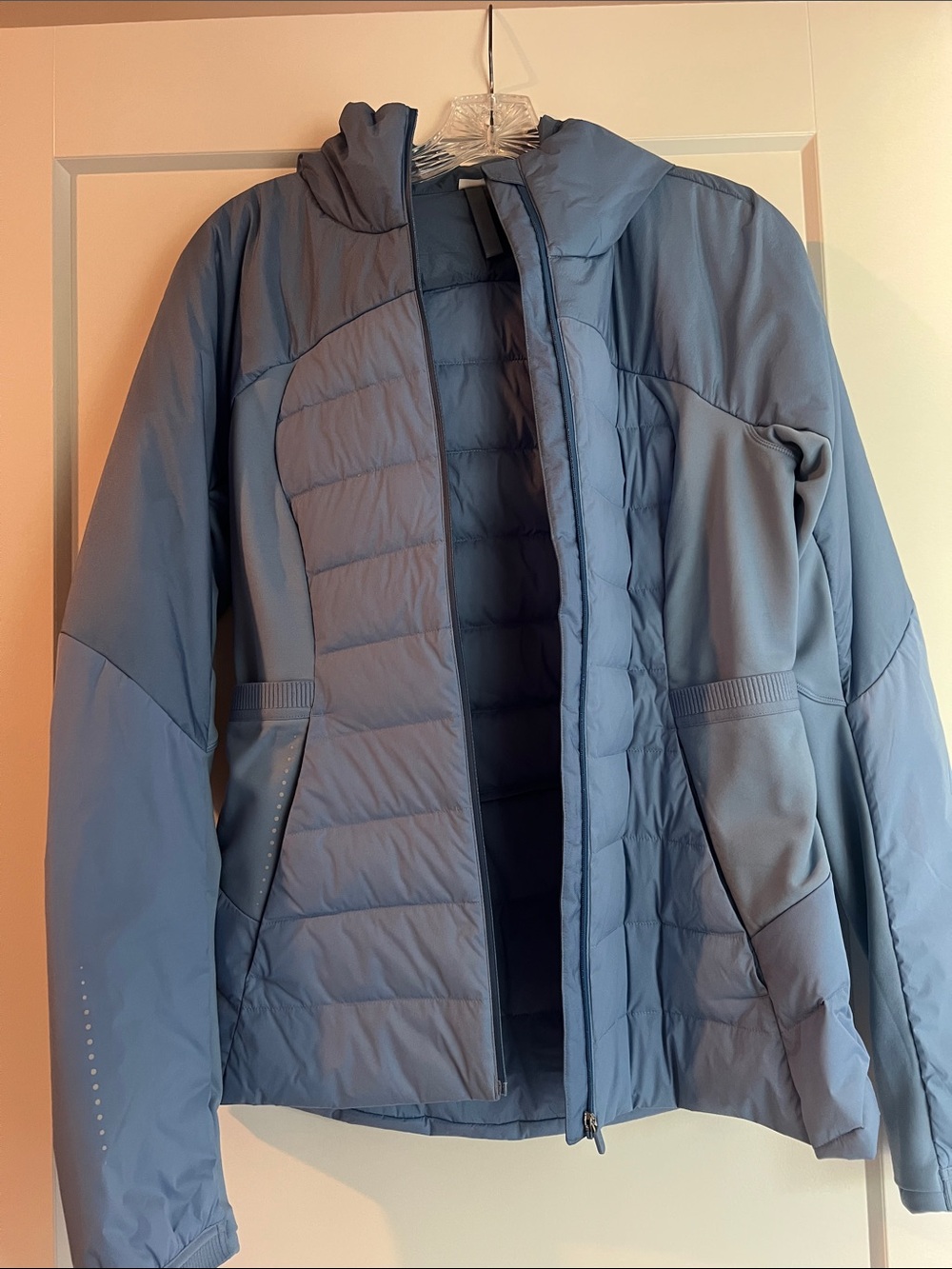 lululemon athletica Light Blue Puffer Jacket with Hood